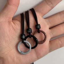 Unisex Adjustable Glasses Lanyard, Fashionable Black Frame With Metal Ring And Rope, Portable Fashion Accessory, Suitable For Travel, Sports And Outdoor Activities, Machine Washable Or Dry Cleanable, Hand Washable, Glasses Lanyard,Bedroom Room Decor,Back To School - View 4