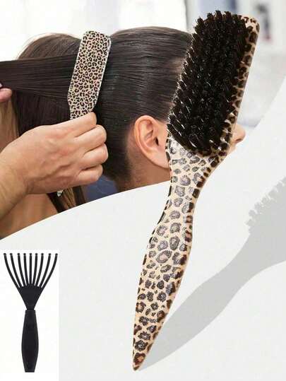 1pc Universal Comb/Beard Brush, Fragrance-Free Professional Styling Comb, Gradient Comb & Hair Cleaning Brush, Smooth Grooming Tool, Coarse & Fine Bristle Brush, Suitable For National Day, Bathroom Use, Scalp Massage, Back To School, Travel & Holidays, Daily Life, Also An Excellent Gift For Friends And Family