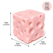 1 Buah Mainan Squishy Keju Jumbo, Bola Pereda Stres Sensorik Tekstur Raksasa, Mainan Remas Makanan Realistis Non-Rebound untuk Meredakan Kecemasan dan ADHD, Hadiah Mainan Meja Kreatif dan Lucu - MultiWarna - View 9