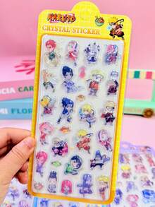 Anime Boy 3D Epoxy Stickers, Transparent Background Without Obscuring Print, Universal For Books And Luggage, Handmade Stock, Fun Reward Stickers For Teens, 3D/DIY Stickers, Transparent Solid Stickers, Replaceable 3D Sticker Set, Reusable Self-Adhesive DIY Decorative Stickers, Interactive Stickers For Kids, Daily Decorative Stickers, Party Decorative Stickers, Kids Sticker Games, Office And School Decorative Stickers - Multicolor - View 1