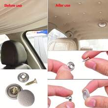 40pcs Car Roof Headliner Repair Clips Screw Buttons Fasteners, Fix Sagging Headliner, Interior Repair Nylon Fixing Nails, Car Roof Headliner Repair, Easy To Use, No Glue Required - Grey Flannel Plaid - A - View 2