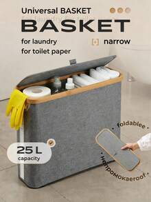 OrdoVault 25/50/100L Laundry Basket, Dirty Clothes Basket, Storage Basket, Bamboo Frame, 100L With Separate Reusable Mesh Inner Bag, Foldable Storage, Perfect Helper For Home And Bathroom Storage, Able To Store Toilet Paper, Clothes, Blankets And Other Items, Ideal Holiday Gift - View 15