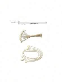 10/200/1000pcs Apricot Tag Rope Buckle Rings Hooks, Suitable For Clothing Tags, Retail Price Tags, Shoe Buckles, Luggage Tags Quick And Convenient Installation, DIY Handmade Creative - A - View 2
