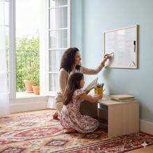 40x60cm White Wooden Whiteboard, Dry Erase Board For Home School Office, Includes Marker - White - View 2