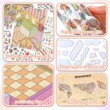 特大號 DIY 場景貼紙附定位線，成人風景貼紙、房屋貼紙、手帳貼紙、3D 微縮房屋場景貼紙、DIY 手帳貼紙、風景貼紙、景觀貼紙、手工貼紙，可重複使用，多種尺寸可選 - A - 查看 8