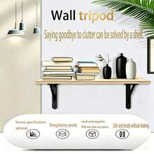 12pcs 6 Inch Black Metal Shelf Brackets - L-Shaped Brackets, Black Triangle Brackets, Shelf Support, Floating Shelf Brackets - A - View 8