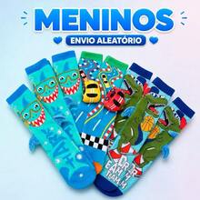 3D Fun Kids' High-Top Socks, One Size, Random Colors, Boy Or Girl MI 3D - MENINO Aleatório - View 1