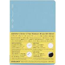 STALOGY ノート B6 方眼 365デイズノート ブラック S4104 - ブルー + 方眼(1/2イヤーノート) - チェックする 2