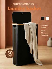 OrdoVault 25/50/100L Laundry Basket, Dirty Clothes Basket, Storage Basket, Bamboo Frame, 100L With Separate Reusable Mesh Inner Bag, Foldable Storage, Perfect Helper For Home And Bathroom Storage, Able To Store Toilet Paper, Clothes, Blankets And Other Items, Ideal Holiday Gift - View 14
