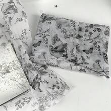 10/30/60pcs Ink Chinese Floral Bird Butterfly Art Paper Napkins, Suitable For Thanksgiving, Teen Shower, Gift Bags, Birthday, Spring Wedding Party Decoration, Box And Basket Filler, 50*35cm - Flowers, Birds, Butterflies - View 2