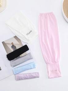 1 Pair Fashionable Summer Sun Protection Women's Arm Sleeves, Loose Ice Silk Breathable UV Protection Arm Covers Suitable For Daily Wear, Cycling, Driving, Vacation, Party, Shopping, Lightweight Soft Arm Guards - Multicolor - View 12