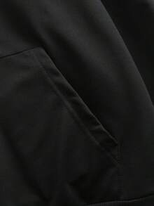 Sweatshirt Pullover Bergambar Tengkorak Ukuran Besar, Sweatshirt Pullover Lengan Panjang Hitam Kasual - Hitam - View 7