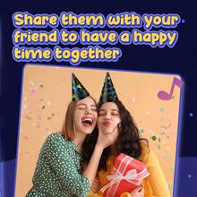 Colorful Scratch Card Party Hat Set - Cone Hats With Elastic Cord And Pen, For Creative Decoration And Group Interaction, 36pcs - Multicolor - View 10