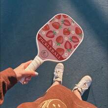 Pickleball Paddle Set Lightweight Pickleball Racket For Adults & Beginners Pickleball Paddle Set With 2 Balls Pattern Pickleball Paddle Lightweight Fashion Pickleball Racket Sports Gift - Beige - View 10