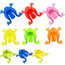 Juguete de Rana Saltarina, Múltiples Colores Disponibles, Presionar con el Dedo para Jugar, Divertido Juguete de Rana Rebotadora, Regalo de Fiesta Novedoso - Multicolor - Ver 7