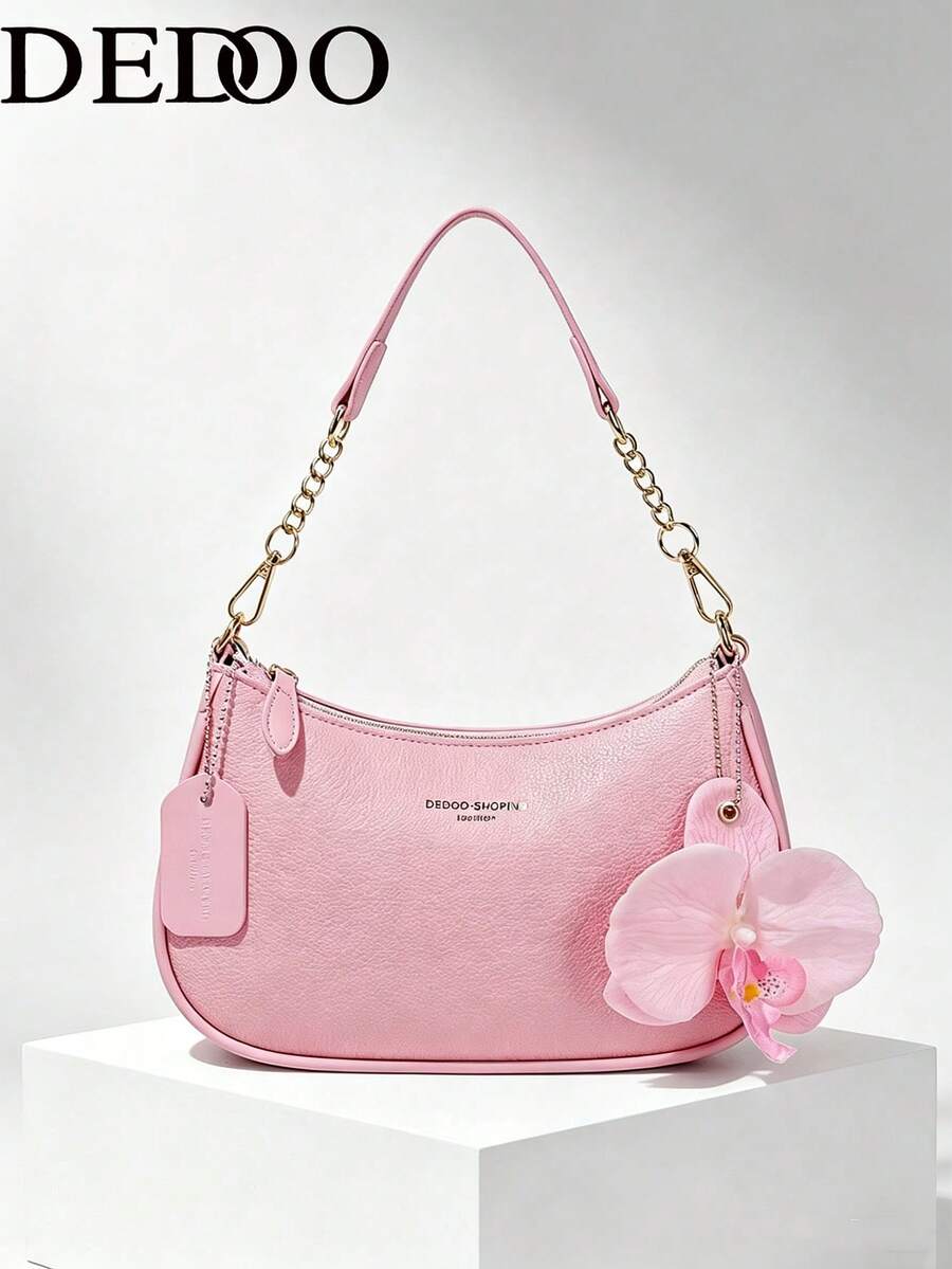 Dedoo 2026 New European And American Style Cherry/Strawberry Print Crescent Shoulder Bag/Crossbody Bag