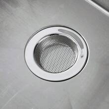 1 pieza Colador de fregadero de acero inoxidable, filtro de desagüe de fregadero de cocina de 4.5 pulgadas de diámetro con borde ancho grande - multicolor - Ver 8