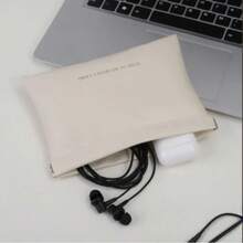 1pc Travel Portable Storage Pouch, Mini Organizer Bag With Auto-Closing Snap, PU Coin Purse, Wired Earphone Storage Bag, Mini Portable Lipstick Makeup Bag,Back To School - Brown - View 5