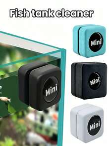 1 Set Mini Magnetic Fish Tank Brush, Fish Tank Brush, Small Glass Scraper, Double-Sided Cleaning And Scraping, Algae Knife Cleaning, Algae Removal Tool, Curved Design Algae Scraper, ABS Resin Fish Tank Cleaning Tool, Aquarium Accessories, Glass Cleaner, Washing Tool, Random Color - View 10