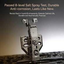 1pc Gun Gray Aluminum Frame Cabinet Door Hinge Straight Arm, Suitable For Display Cabinet And Glass Door Soft Close Damper, Metal Finish - B - View 4