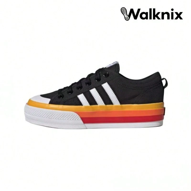 Adidas Originals Nizza Platform Comfortable Non-Slip Durable Low-Top Skate Shoes Black Sneakers Men JQ9147 - 彩色 - 查看 1