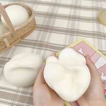 日式蒸包造型壓力玩具 6cm (2.36in) 與 10cm (3.94in) 軟 TPR 材質慢回彈壓力球,可愛烘焙設計紓壓玩具,適合成人與青少年作為感官工具,趣味辦公室裝飾 - 彩色 - 查看 7