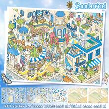 New Large Scene Stickers With Positioning Lines, Adult Landscape Stickers, House Stickers, Miniature Scene Stickers, Scenery Stickers, Landscape Stickers, Manual Stickers, Reusable, Multiple Sizes Available - A - View 12