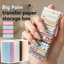 Nail Art Transfer Foil Storage Box With Random Color Roll Rods - 10 Slot Storage Box, Compact And Portable, Suitable For Nail Salons, Home DIY And Women's Gifts - Multicolor - View 8