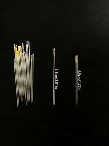 10pcs Gold/Silver Eye Large Hole Easy Threading Hand Sewing Needles, Suitable For Clothing Repair And Embroidery, Multi-Size Set For Craft Studio, Home Sewing Kit Sewing Supplies - Hand Sewing Needle Set - View 6