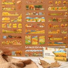 JotBox Autumn Scrapbook Autumn Coil PET Die-Cut Sticker Book Planner Decoration Autumn Atmosphere Planner Collage DIY Material Stickers School Supplies - Autumn Picture Book PET Sticker Book - View 2