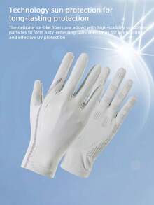 Men's Thin Summer Ice Silk Fingerless Gloves, Lightweight Quick-Dry UV Protection Anti-Slip Fishing Electric Scooter Sun Protection Gloves - A - View 8