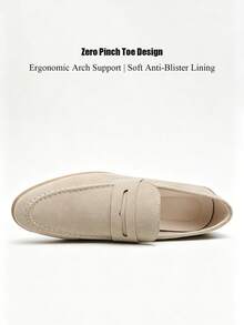 Salkin Mocassins Penny de luxe pour hommes, couleur crème unie,  , chaussures décontractées, design classique, luxe abordable pour la vie moderne, mocassins doux, confortables, respirants, semelle durable, chaussures élégantes pour gentleman, polyvalentes pour costumes, étudiants, rentrée scolaire, style preppy, chaussures formelles d'affaires pour hommes, bureau, fête, banquet, mariage, chaussures de marié à la mode, toutes saisons, veuillez choisir une taille plus grande - Blanc - Voir 5