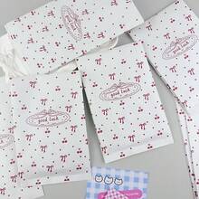 50pcs 4.3x7.9 Inch Party Holiday Packaging Bags, Gift Wrapping Paper Bags, Including Holiday Gift Paper Bags, English Letter Gift Wrapping Bags, Red Cherry Pattern Packaging Paper Bags, High-End Decorative Packaging Paper Bags, Accessory Small Gift Paper Bags, Party Gift Wrapping Bags And Creative DIY Craft Decorative Gift Paper Bags, Suitable For Holiday, Wedding, Birthday Gift Bags And Gift Wrapping Paper Bags - Gift Bags - View 4