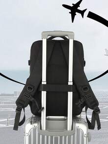 Mochila de viaje unisex de gran capacidad, estilo empresarial, bolsa para portátil, bolsa de equipaje de mano (40*20*30cm) que cumple con las regulaciones de aviación, mochila multifuncional impermeable, compartimento independiente para zapatos, capa intermedia de separación seca y húmeda, mochila de viaje para estudiantes de secundaria - Gris - Ver 5