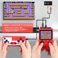 2.4-Inch Retro Handheld Game Console, Classic 8-Bit Console With 500 Built-In Games, Nostalgic Model, Gift For Kids. - Red With Gamepad - View 3