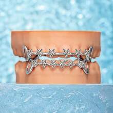 THATBOY Set Of 2 Halloween-Themed Hip-Hop Five-Pointed Star Grillz, Copper-Plated,Fashion Accessory For Women - Multicolor - View 13