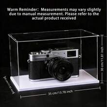 1pc Elegant Transparent Acrylic Display Box With Door - Dust-Proof Multi-Functional Storage Solution, Suitable For Collectibles, Shoes, Bags And Cosmetics | Perfect Choice For Home And Office Decor - Open Door White - View 5