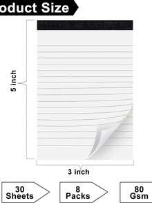 3 Pack, Grid Notebook, Writing Pad, 3 X 5 Inch Grid Writing Pad, 30 Sheets Per Book, Perfect For School, Office, Learning Supplies, Back To School, School Notebooks, Notebooks, Exquisite Learning Supplies, School, Books - Notebook - View 6