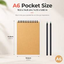 2 Tubes Of Black Colored Pencils + 1 Yellow Sketchbook (A4/A5/A6/16K), Suitable For Students And Adults To Draw And Sketch. - Sketchbook - View 13