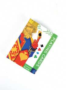 1 mazo de cartas de juego con patrón divertido de rey, juego de póker casual, accesorios interactivos para actividades de fiesta para reuniones de amigos y suministros para fiestas de cumpleaños - Ver 4