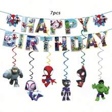 Paw Patrol Theme Birthday Party Decorations, Swirl Hanging Decorations, Happy Birthday Party Supplies, Theme Birthday Party, Comic Theme Celebrations, Independence Day, Graduation Or Superhero Theme Birthday Party - Set - View 5