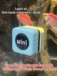 1 Set Mini Magnetic Fish Tank Brush, Fish Tank Brush, Small Glass Scraper, Double-Sided Cleaning And Scraping, Algae Knife Cleaning, Algae Removal Tool, Curved Design Algae Scraper, ABS Resin Fish Tank Cleaning Tool, Aquarium Accessories, Glass Cleaner, Washing Tool, Random Color - View 14