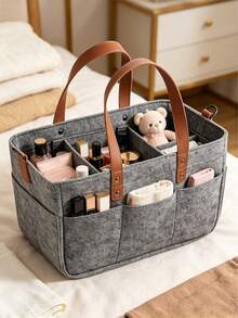1pc Foldable Multi-Function Storage Basket, Large Capacity Storage Bin, Diaper Storage Basket, Wardrobe Shelf Storage Basket, Room Decor Storage Box, Suitable For Decorative Laundry Basket, Toy Storage Organizer, Wardrobe Organizer Basket - Multicolor - View 2