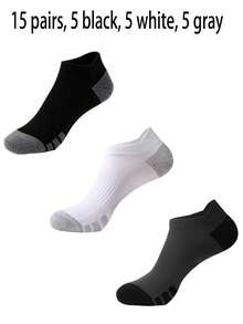 Wubenzhi Sports Outdoor 6pairs/Pack White Women's Short Thin Sports Running Socks With Low Cut, Heel Label And Ankle Length - Multicolor - View 10