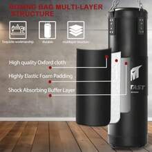 Punching Bag For Adults, 4Feet Heavy Boxing Bag Set With 12 OZ Gloves For MMA Karate Kickboxing Boxing - Unfilled - 1.Black - View 4