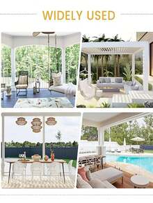 Solid Color Minimalist Elegant Outdoor Curtain - B - View 3