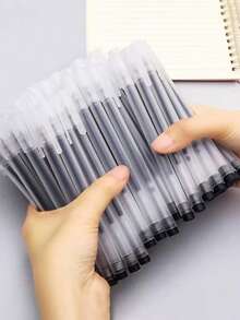 10/20/30/50pcs Neutral Gel Pens 0.5mm Needle Tip Ballpoint Pens Signing Pens Black Carbon Ink Pens Stationery - 10pieces - View 6