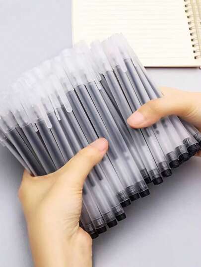 10/20/30/50pcs Neutral Gel Pens 0.5mm Needle Tip Ballpoint Pens Signing Pens Black Carbon Ink Pens Stationery