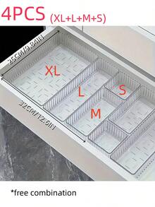 1 Set (7pcs/5pcs/4pcs/1pc) Acrylic PET Material Cosmetic Storage Box Set, Multiple Sizes Available, Suitable For Vanity And Wardrobe, Perfect For Storing Cosmetics And Skincare Products - Multicolor - View 12