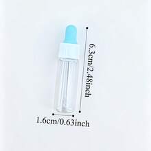3/5pcs 0.17oz Clear Glass Dropper Bottles - Refillable Travel Size Bottles, Suitable For Essential Oils, Portable Empty Glass Tubes, Suitable For Skincare And DIY, Hand Washable Glass Bottles (Random Color) - View 4